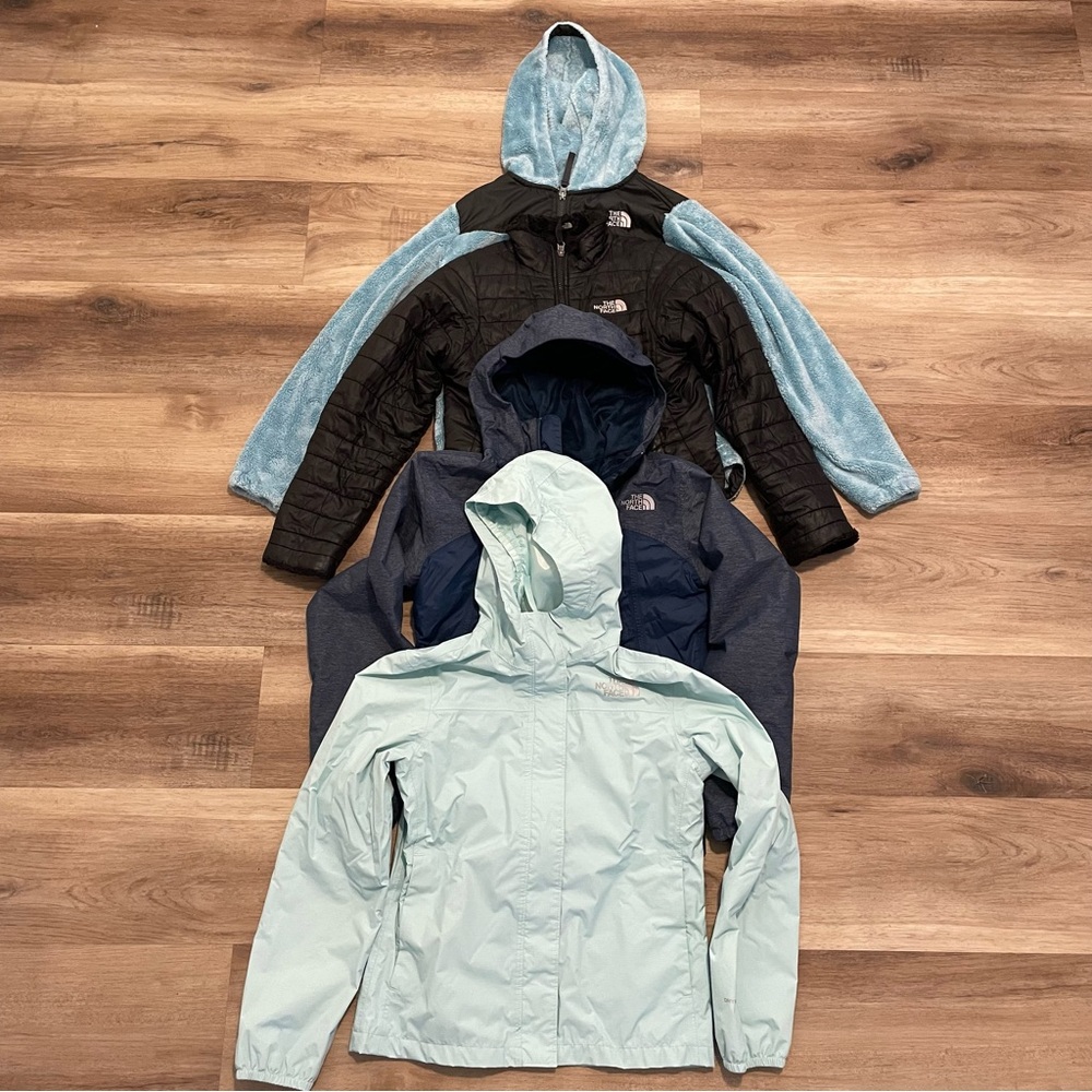 4 Girls North face Jackets Dryvent Shell Puffer Osilita Denali 14-16